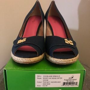 Lily Pulitzer Navy Espadrille Size 9.5